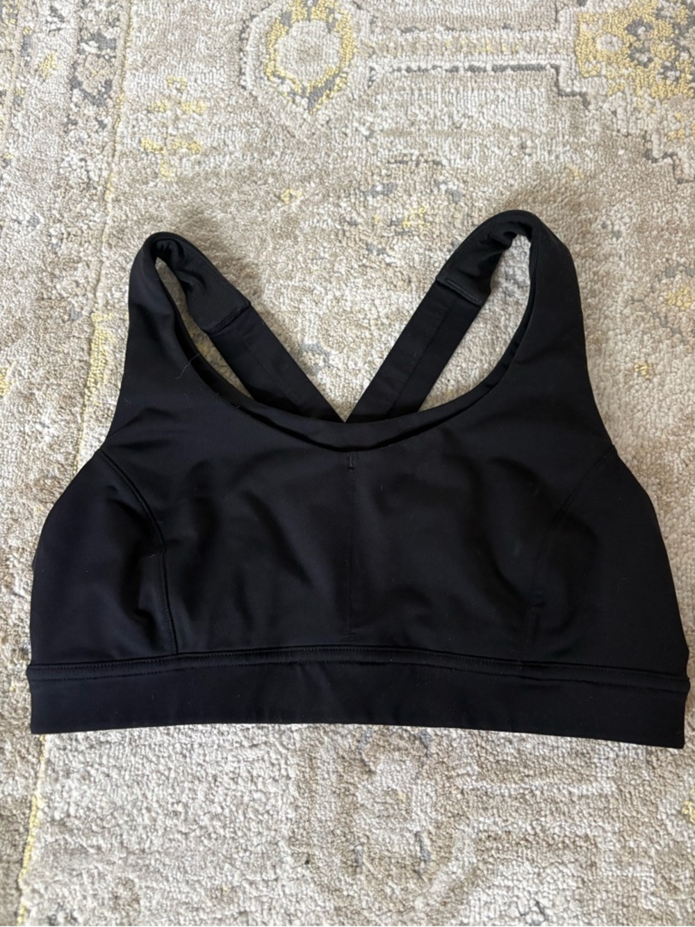 Lululemon Black Cross Back Sports Bra size 8